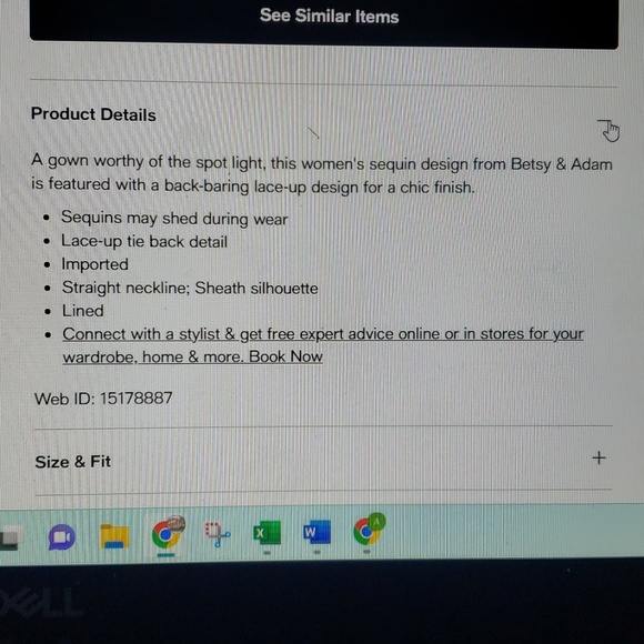 Betsy & Adam sequin gown, Size 6. Worn once - Picture 2 of 12